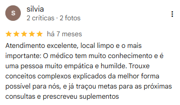 Avaliação Google   Silvia